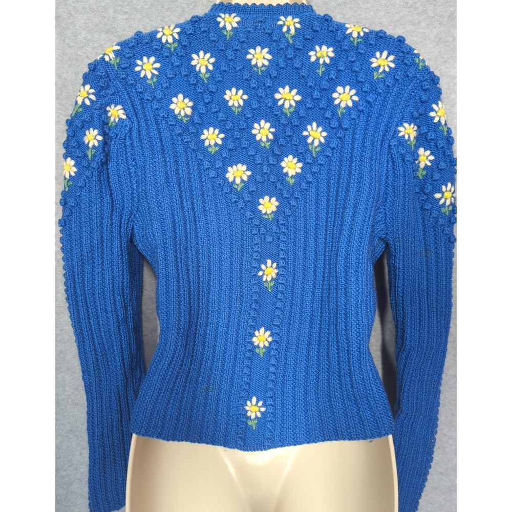 Rare Find Austrian Salzburg Vtg Cardigan Sweater M Wool Knit Franzi Mayer BEAUTY - Picture 7 of 10